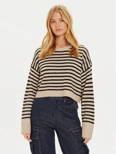 Brave Soul Sweter LK-230SEATON Beżowy Regular Fit - Swetry damskie - miniaturka - grafika 1