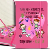 Notesy i bloczki - Notes Notatnik A5 Różowy Dla Nauczyciela IMIĘ Wz - miniaturka - grafika 1