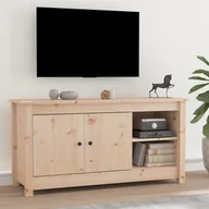 Szafki RTV - Lumarko Szafka pod telewizor, 103x36,5x52 cm, lite drewno sosnowe - miniaturka - grafika 1