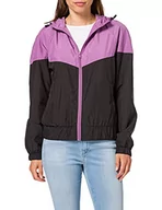 Kurtki damskie - Urban Classics Ladies Arrow Windbreaker Kurtka damska, Ciemny fioletowy/czarny, XXL - miniaturka - grafika 1