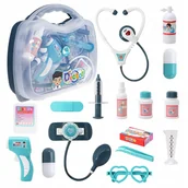 Zabawy w naśladowanie dorosłych - Zestaw Małego Lekarza Walizka Medyczna Dla Dzieci Stetoskop + Akcesoria - miniaturka - grafika 1