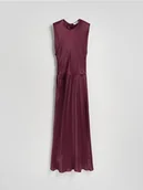 Sukienki - Reserved - Sukienka z wiskozy - bordowy - miniaturka - grafika 1