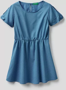 Sukienki i spódniczki dla dziewczynek - Benetton Sukienka w kolorze niebieskim - grafika 1