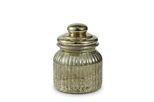 Pudełko CERUS złoty, Ø11/ h15 cm, szkło - Pojemniki kuchenne Pudełko CERUS złoty, Ø11/ h15 cm, szkło - Pojemniki kuchenne - miniaturka - grafika 1