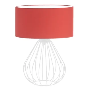 Nowoczesna lampka nocna do sypialni LUKKA na białej podstawie - Lampy stojące - miniaturka - grafika 1