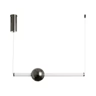 Lampy sufitowe - Lampa wisząca O-LINE LED 63 cm czarna ST-1688S-BK Step Into Design - miniaturka - grafika 1