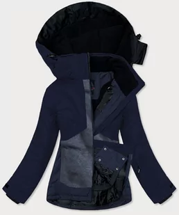 ZIMOWA KURTKA SNOWBOARDOWA DAMSKA GRANAT/MELANŻ (B2357) - JUSTPLAY - Kurtki damskie - miniaturka - grafika 1