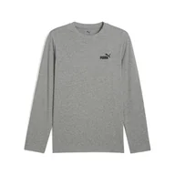 Koszulki sportowe męskie - Męska koszulka Essentials z logo No. 1 i długim rękawem PUMA Medium Gray Heather - miniaturka - grafika 1