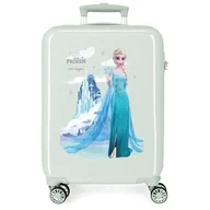 Walizki - Disney Frozen Arendelle is Magic Walizka kabiny Zielony 38x55x20 cms Sztywne ABS Zamknięcie kombinowane boczne 34L 2 kg 4 Koła Podwójne Bagaż Ręczny, Zielony, Talla única, Walizka kabinowa - miniaturka - grafika 1