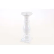 Świeczniki - Świecznik ceramiczny 25 cm biały - miniaturka - grafika 1