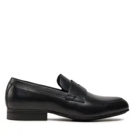 Półbuty męskie - Półbuty Calvin Klein Mocassin Lth HM0HM01503 Czarny - miniaturka - grafika 1
