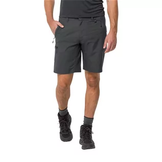 Spodnie sportowe męskie - Krótkie spodenki męskie Jack Wolfskin ACTIVE TRACK SHORTS MEN phantom - 48 - grafika 1