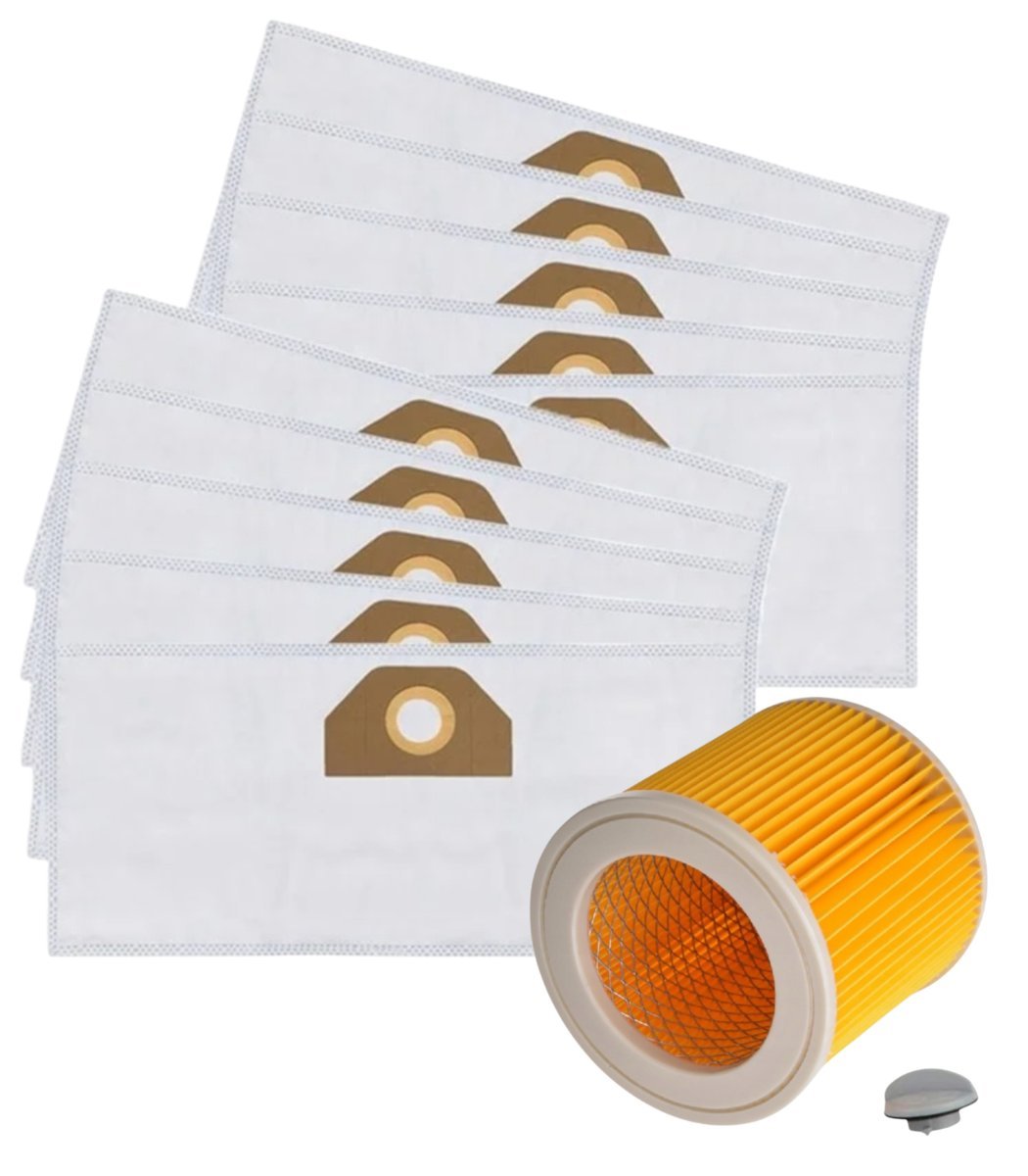 10x WORKI DO ODKURZACZA KARCHER WD3 SE4001 WD2 PLUS KWD3 V17 V15+FILTR WD 3