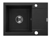 Zlewozmywaki - Invena Tesalia zlewozmywak granitowy 48x44 cm czarny AZ-01-042 - miniaturka - grafika 1