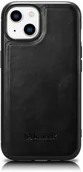 Etui i futerały do telefonów - iCarer Leather Oil Wax etui pokryte naturalną skórą do iPhone 14 Plus (kompatybilne z MagSafe) czarny (WMI14220719-BK) - miniaturka - grafika 1