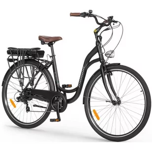 Rower elektryczny INDIANA E-City D19 28 cali Czarny - Rowery elektryczne - miniaturka - grafika 1