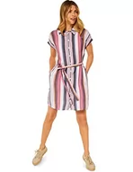Sukienki - Cecil Damska sukienka B143287 wielokolorowa, w paski, waniliowa biel, XXL - miniaturka - grafika 1