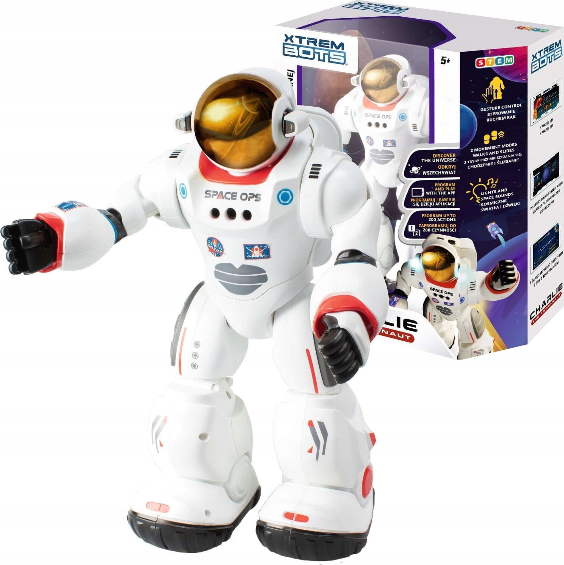 Tm Toys Xtrem Bots - Charlie The Astronaut 3803085 /Interactive Pets and Robots /White