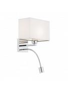 Lampy ścienne - Argon Kinkiet 1x15W LED E27 + 3W LED HILARY 867 RABAT 867 - miniaturka - grafika 1