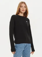 Swetry damskie - Guess Jeans Sweter W4BR08 Z3HM1 Czarny Regular Fit - miniaturka - grafika 1
