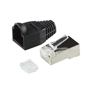 LogiLink Wtyk RJ45 CAT.6 FTP MP0022 z osłonką czarny 100szt SPLKOKGF0080 - Kable miedziane - miniaturka - grafika 9