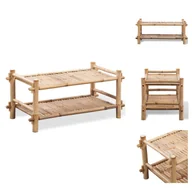 Szafki na buty - Bambusowy stojak na buty 2 półki - Stojaki i szafki na buty - miniaturka - grafika 1