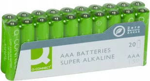 Q-CONNECT Baterie super-alkaliczne AAA/R3, LR03, 1,5V, 20szt. KF10849 - Baterie i akcesoria - miniaturka - grafika 1