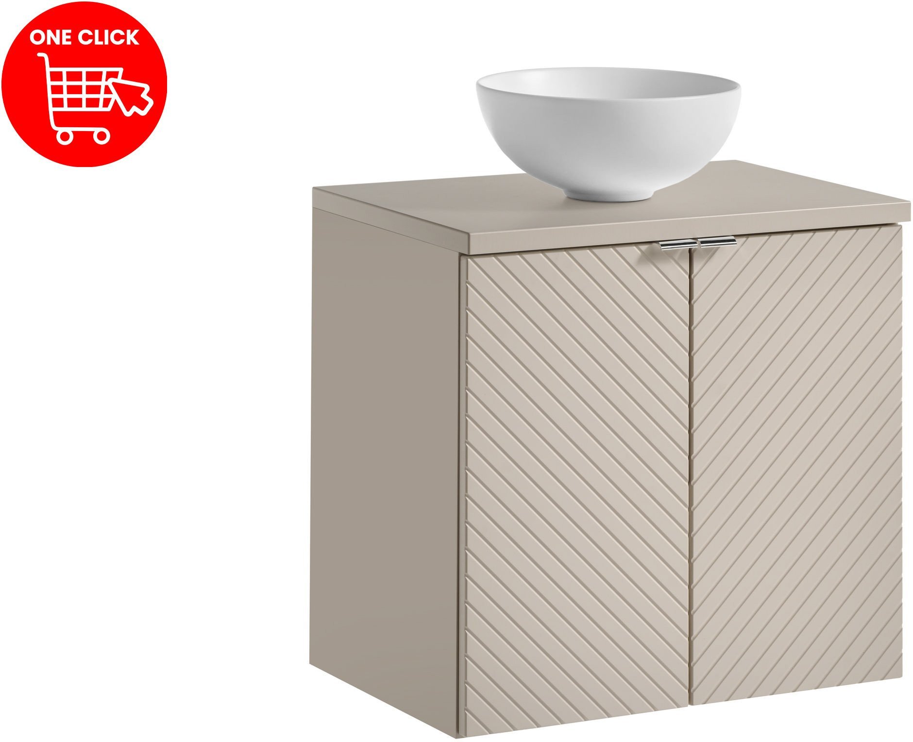 Zestaw meblowy 60cm z blatem i umywalką nablatową Domi