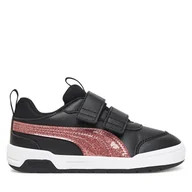 Buty dla dziewczynek - Sneakersy Puma Multiflex 2 Glitz Fs V Ps 403211 01 Czarny - miniaturka - grafika 1