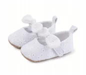 Buty dla dziewczynek - Eleganckie buciki dla niemowlaka chrzest prezent modne obuwie do chrztu - miniaturka - grafika 1
