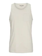 Koszulki męskie - Jack & Jones Top "Jake" w kolorze beżowym - miniaturka - grafika 1