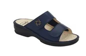 Klapki i japonki damskie - Scholl Klapki Casual Skórzane Granatowe Damskie 37 Cwn - SCHOLL - miniaturka - grafika 1