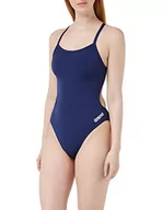 Stroje kąpielowe - ARENA Damski kostium kąpielowy Women's Team Challenge Solid jednoczęściowy, granatowo-biały, 46, granatowo-biały - miniaturka - grafika 1