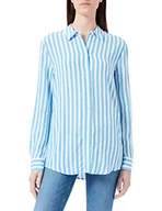 Bluzki damskie - Tommy Hilfiger Damska bluzka wiskozowa Fleur Ls, Banker Stp/Hydrengea Niebieski, 70 - miniaturka - grafika 1