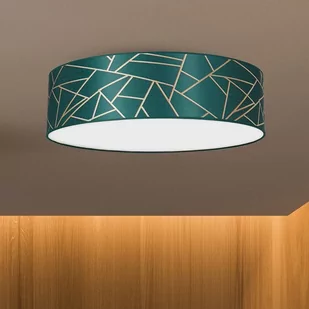 Lampa sufitowa Zulu zielona/złota okrągła - Lampy sufitowe - miniaturka - grafika 1