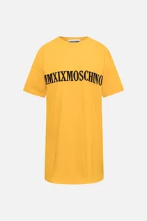 Koszulki i topy damskie - MOSCHINO Sukienka t-shirtowa - Żółty ciemny - Kobieta - 44 IT(L) - grafika 1