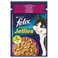 Mokra karma dla kotów - Purina Felix Sensations Sensations Kaczka w galaretce ze szpinakiem saszetka 85g - miniaturka - grafika 1