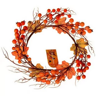 Wianek z wikliną i jagodami, śr. 22 cm - Sztuczne kwiaty - miniaturka - grafika 1