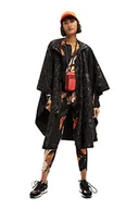 Kurtki damskie - Desigual Damskie poncho_colorama Colima, 2000 Black Poncho, czarne, rozmiar uniwersalny EU, czarny, rozmiar uniwersalny - miniaturka - grafika 1