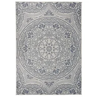 Dywany zewnętrzne - vidaXL Dywan zewnętrzny o płaskim splocie, 140x200 cm, niebieski wzór - miniaturka - grafika 1