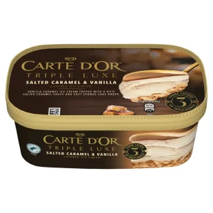 Carte D'Or Triple Luxe Lody waniliowo-karmelowe z sosem o smaku słonego karmelu 650 ml - Lody i desery lodowe - miniaturka - grafika 1