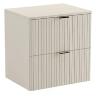 Szafki łazienkowe - Kaszmirowa ryflowana szafka pod umywalkę z szufladami G0-R55 - miniaturka - grafika 1