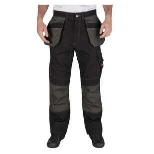 Lee Cooper LCPNT224 męskie kontrastujące wielokolorowe i kabury kieszonkowe ochraniacze na kolana do pracy bezpieczne spodnie bojówki spodnie czarne/szare, rozmiar 100 cm talia, 52 cm (krótkie) noga - Spodnie męskie - miniaturka - grafika 1