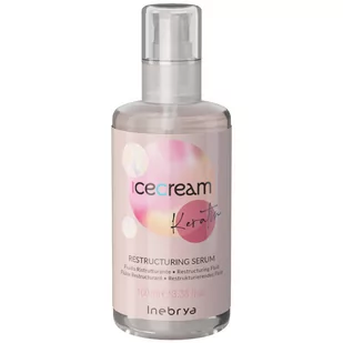Inebrya Ice Cream Keratin Restructuring Serum, serum restrukturyzujące, 100ml - Serum do włosów - miniaturka - grafika 1