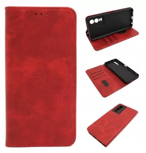 Etui do Vivo Y76 5G V2124 Smart Lichi czerwone Obudowa Pokrowiec Case - Etui i futerały do telefonów - miniaturka - grafika 1