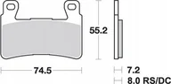 Klocki hamulcowe - Sbs Klocki Hamulcowe Kh265 Street Excel Sinter Honda Cbr 600rr '03-'04 - miniaturka - grafika 1
