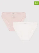 Majtki dla dzieci - PETIT BATEAU Majtki (2 pary) w kolorze jasnoróżowym i białym - miniaturka - grafika 1