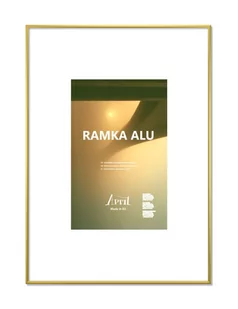 Ramka ALU A4 złota (RA20) - Ramki na zdjęcia - miniaturka - grafika 1