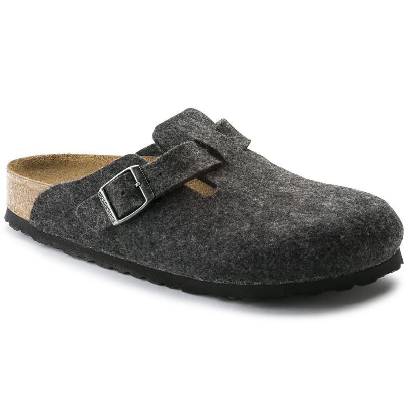 Klapki Birkenstock Boston FE Anthrazit 160371