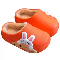 Kapcie damskie - Kapcie Gumowe Z Królikiem Pomarańczowe Ocieplane Domowe Wygodne Cieple Damskie 38/39 - miniaturka - grafika 1